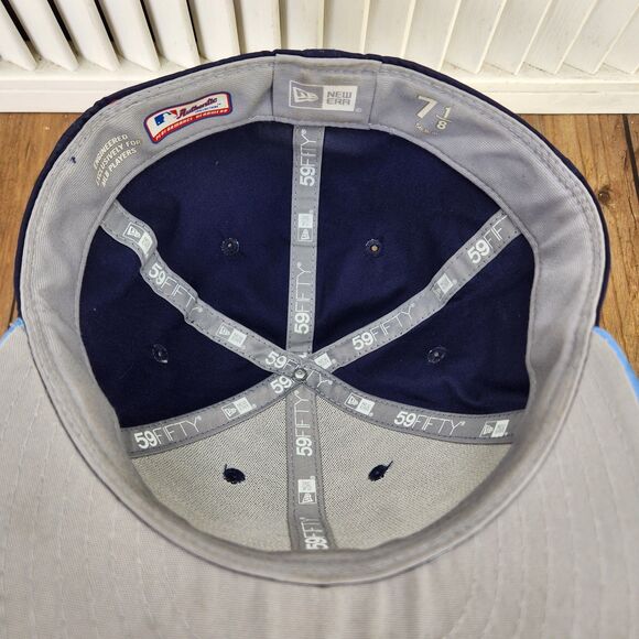 Tampa Bay Rays 2018 Spring Training New Era 59fifty Sz 7 1/8 Hat Cap Navy Blue - Picture 9 of 10